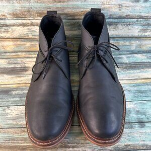 Cole Haan Mens Colton Chukka Boot Size 13M Black Nubuck Leather Lace Up Ankle